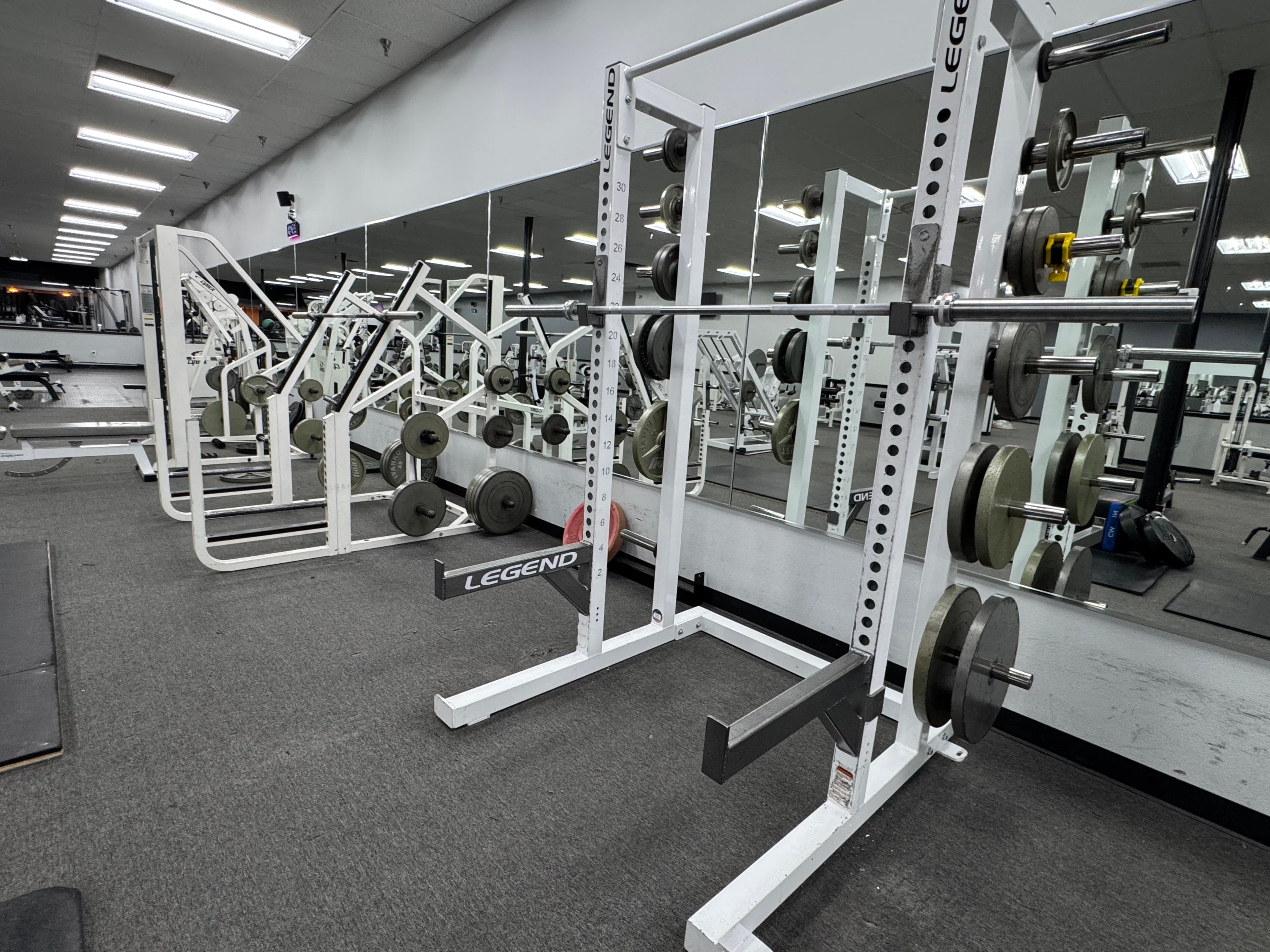 Strength equipment on the Legends Gym training floor