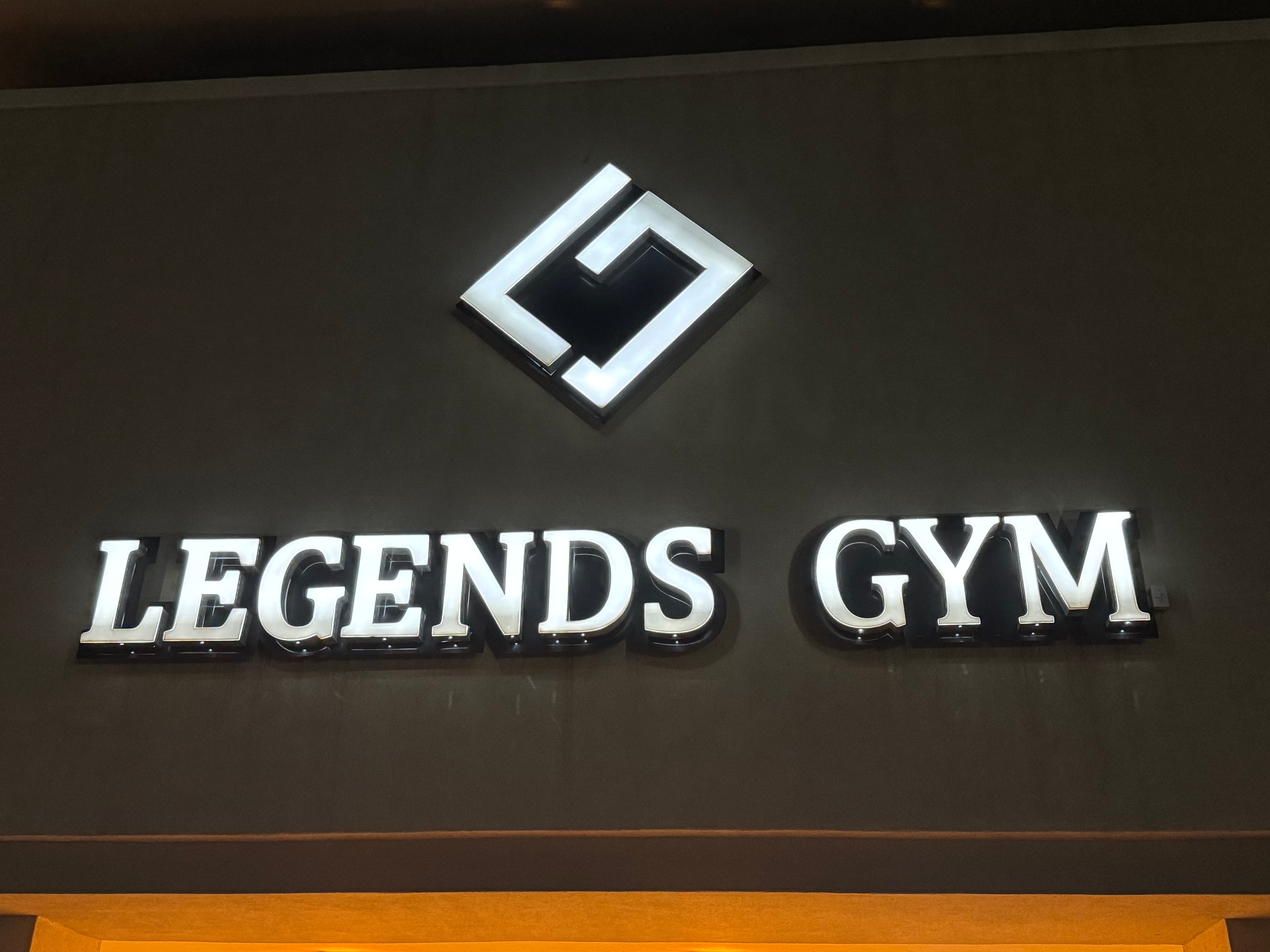 Illuminated Legends Gym wall sign